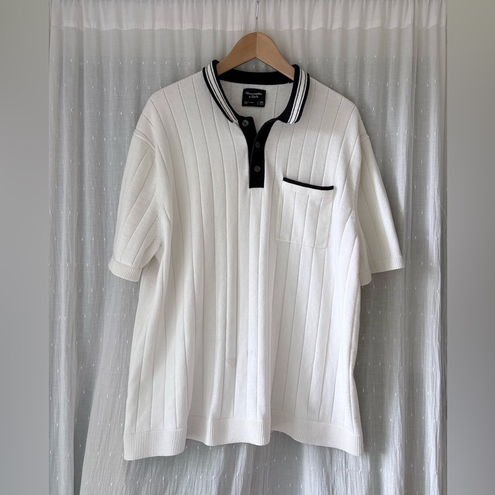 Abercrombie & Fitch White Polo